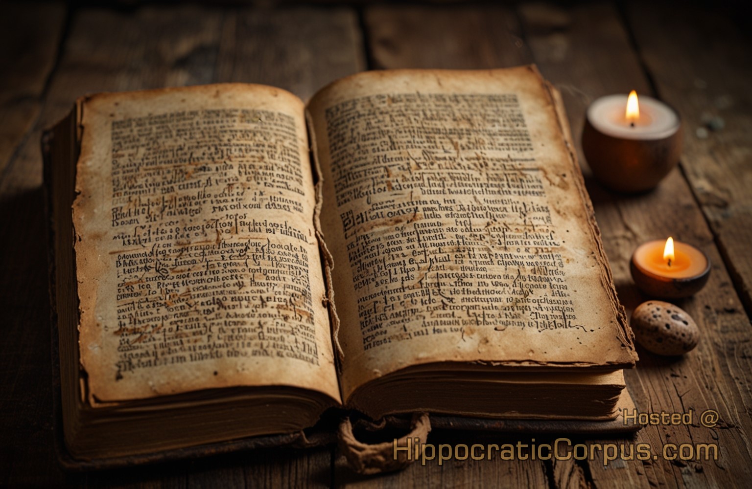 Old Weathered Book on Ancient Healing Practices